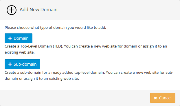 Types of Domains (Domain and Sub-domain)